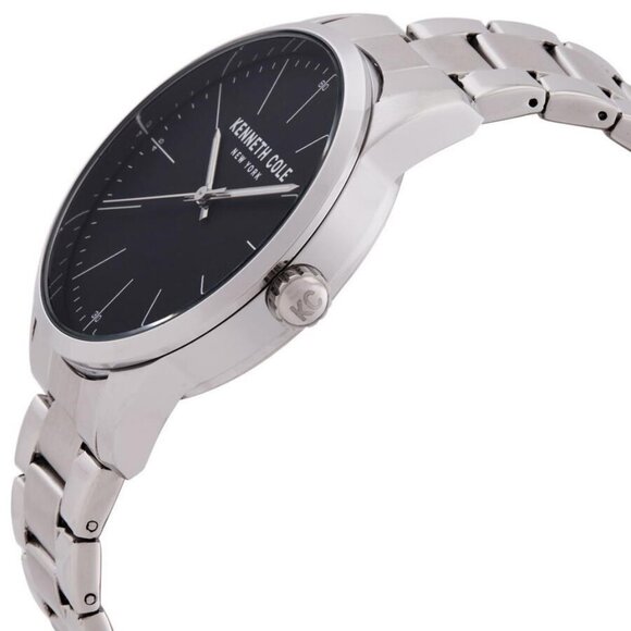 NWT Authentic Kenneth Cole New York Quartz Black Dial Men's Watch - Picture 2 of 3